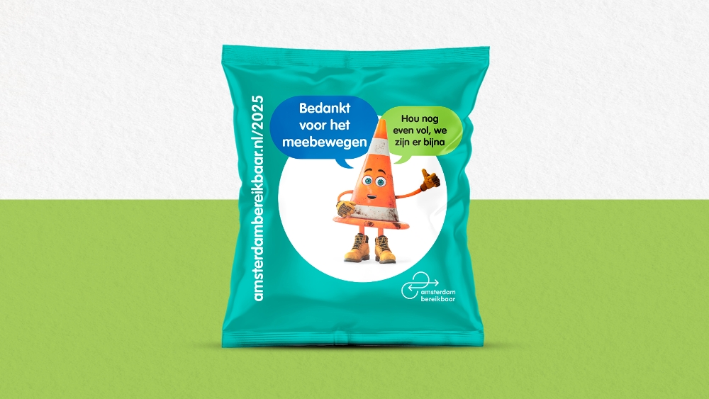 Amsterdam Bereikbaar campagne-snoepzakje